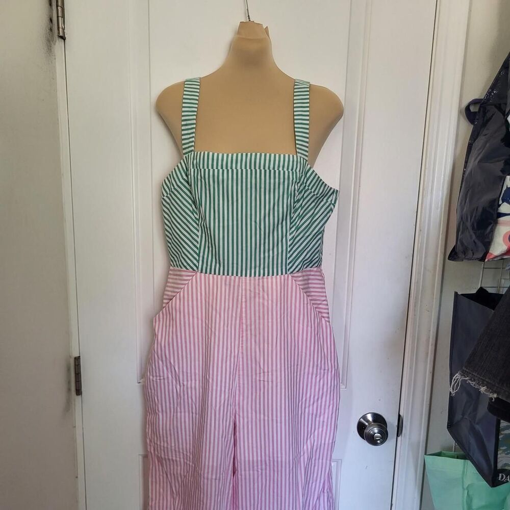 Bcbgmaxazria Women's Green and Pink Jumpsuit